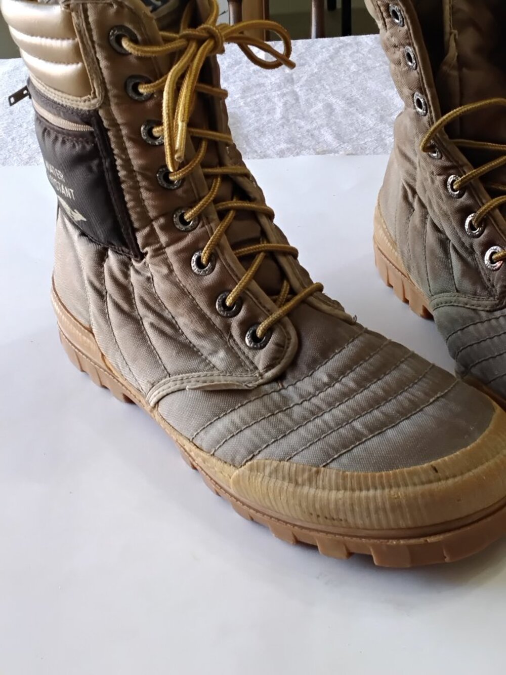 Vtg KangaROOS Quilted Heavy Duty Winter Snow Duck Boots Side Pocket Mens 10.5